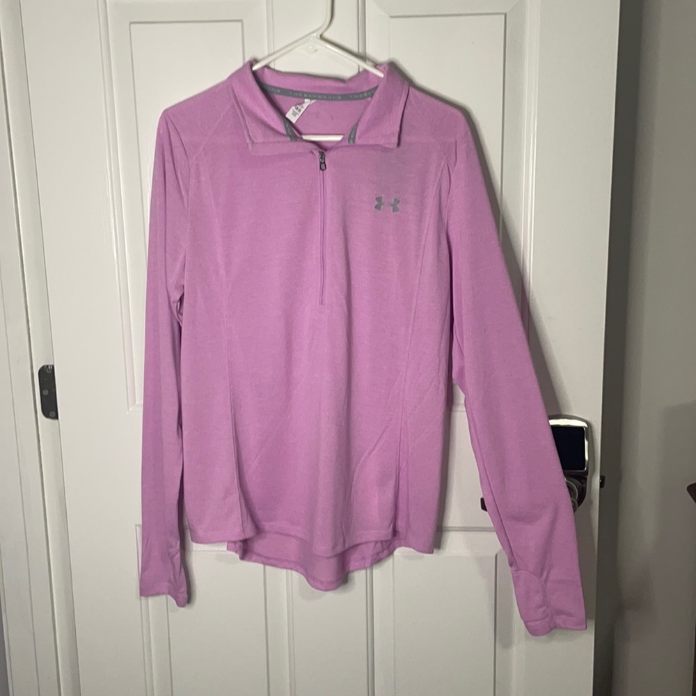 Pink under armor half zip